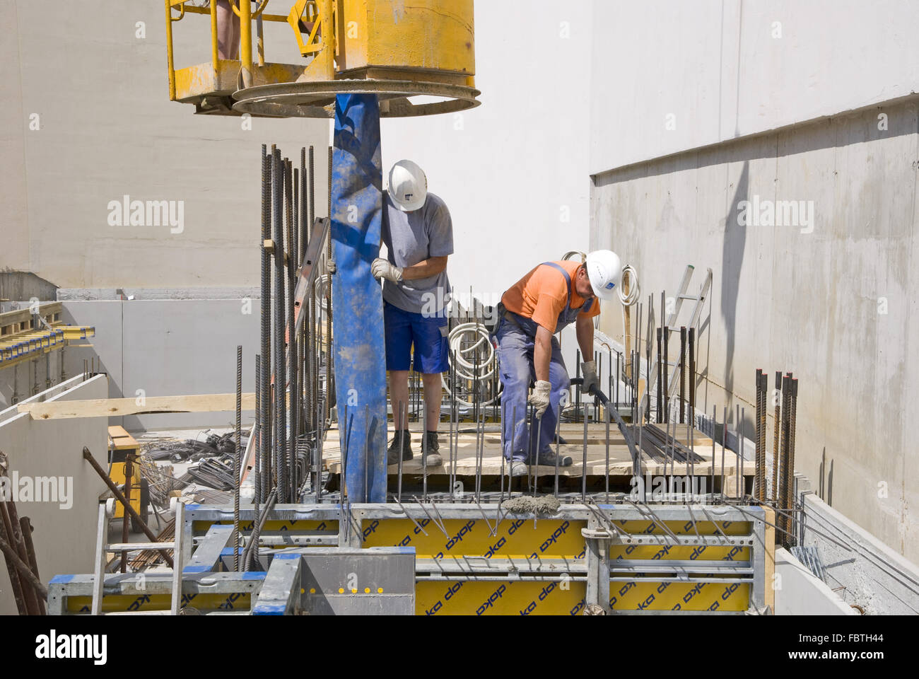 Lavoratori edili Foto Stock