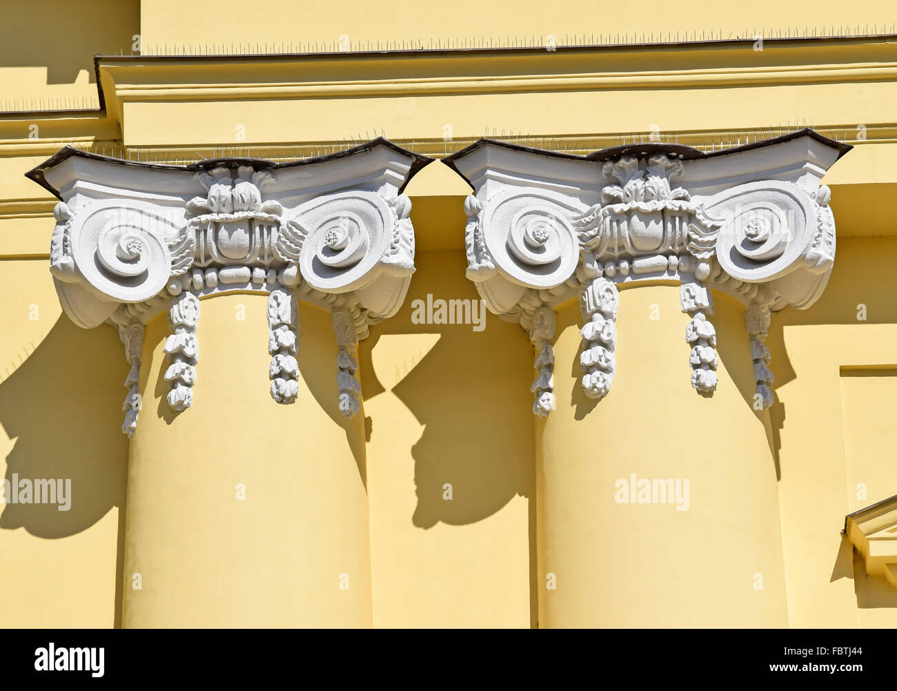 Ornamento della Chiesa grande, città di Debrecen, Ungheria Foto Stock