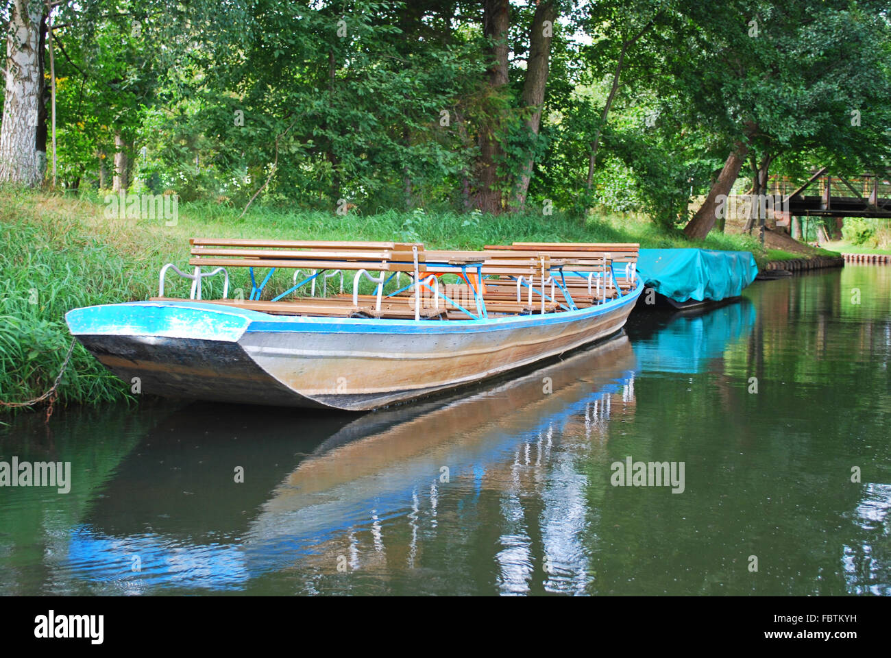 barca di Spreewald Foto Stock