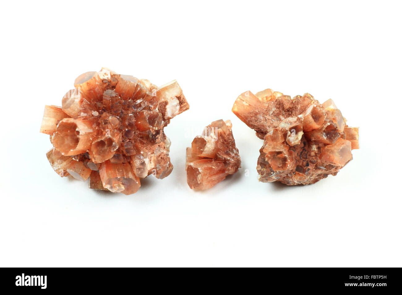 Cristalli di aragonite macro immagine. Foto Stock