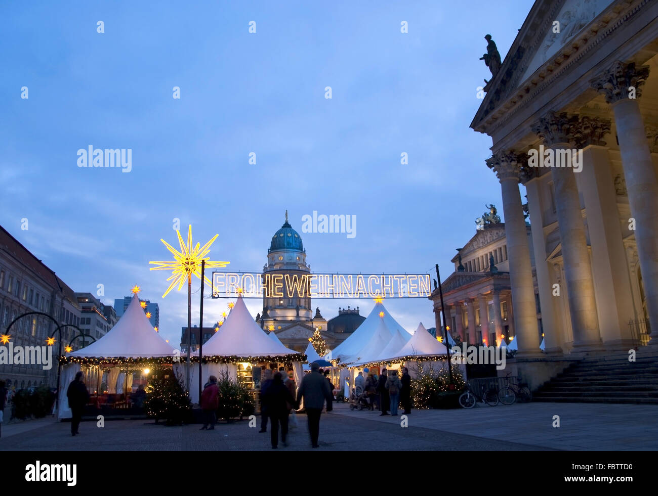 Berlin Gendarmenmarkt weihnachten Foto Stock