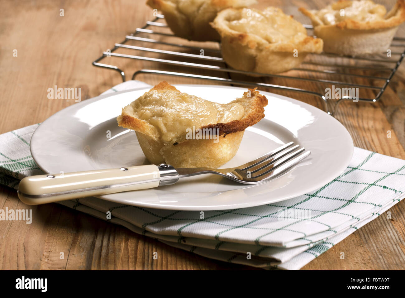 Croque Madame muffin. Foto Stock