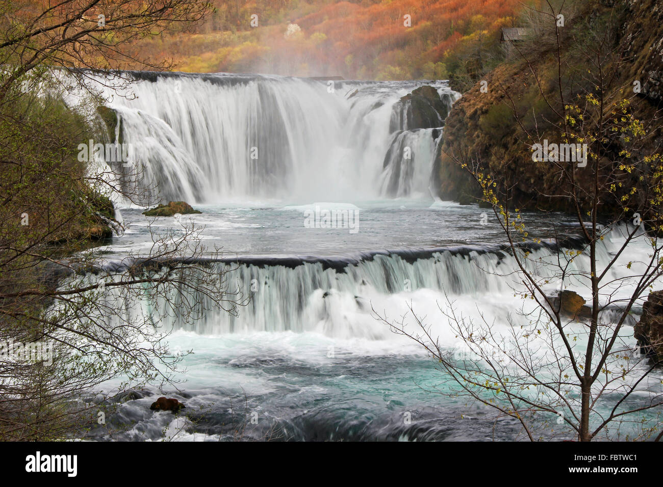 Cascata a Strbacki Buk Foto Stock