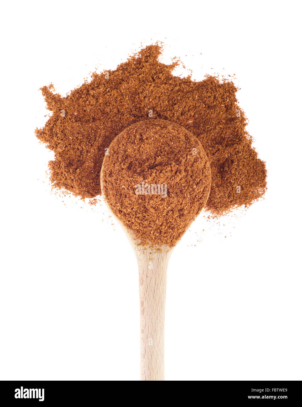 Garam Masala spice su un cucchiaio di legno Foto Stock