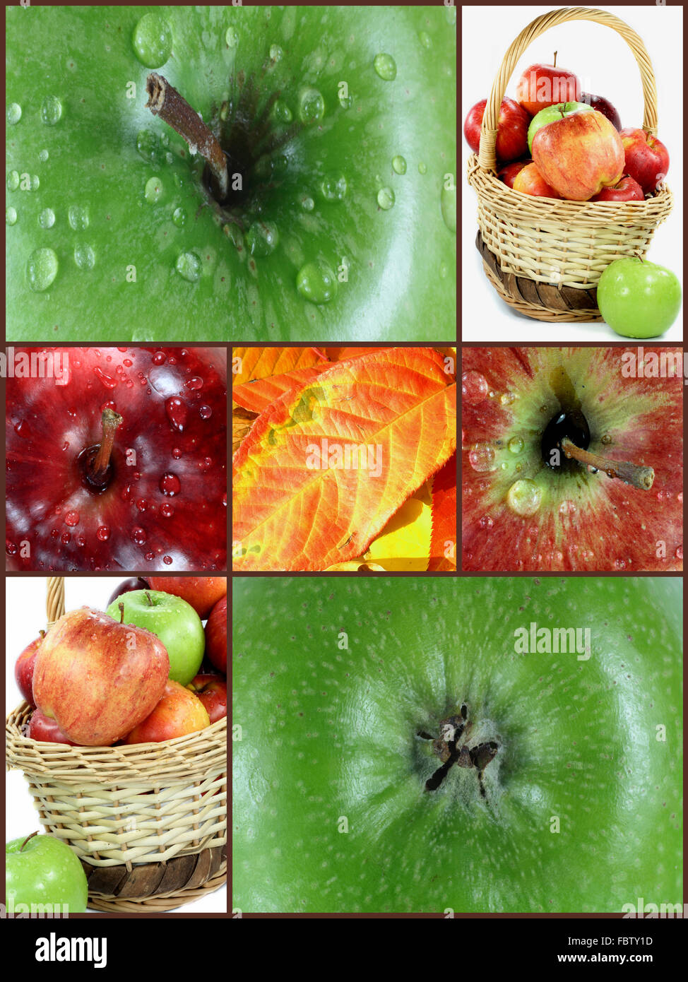 Photo Collage cadono le mele. Foto Stock