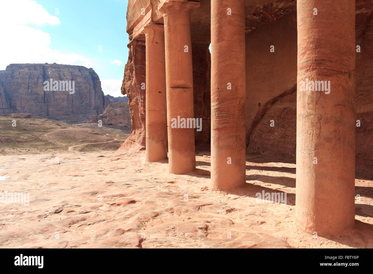 Urna tomba in Petra, Giordania Foto Stock