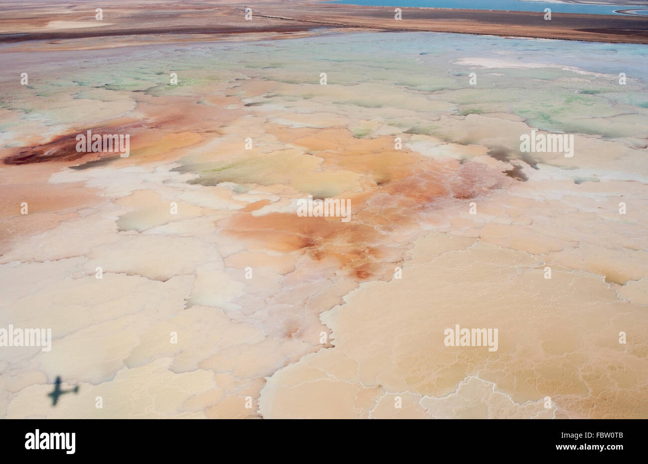 Campo di sale nel Mar Morto Foto Stock