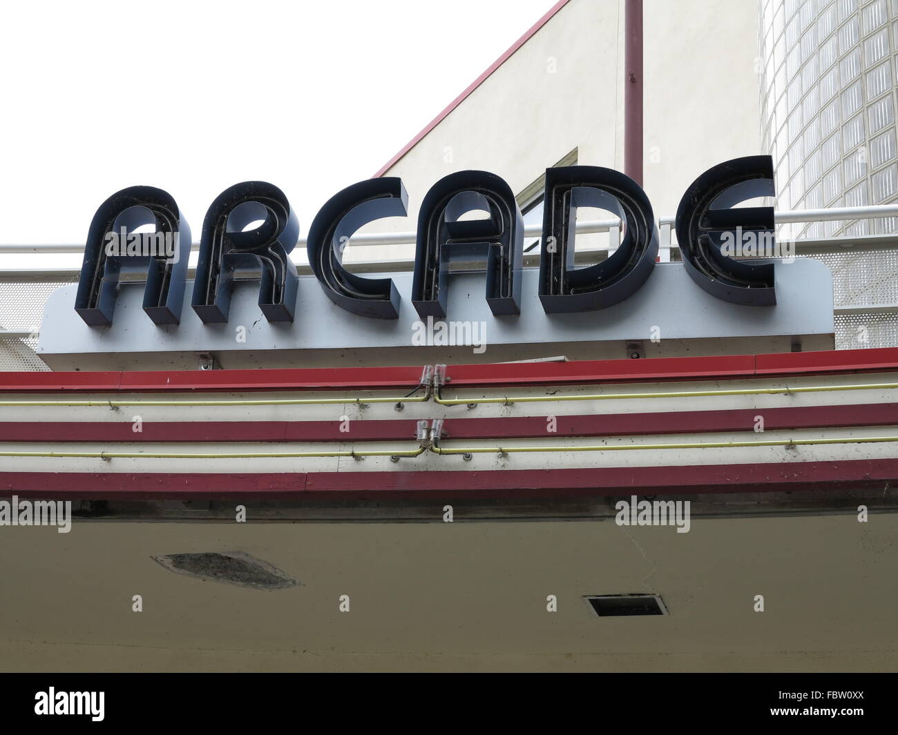 Architettura Art Deco di Arcade a Glen Echo Foto Stock