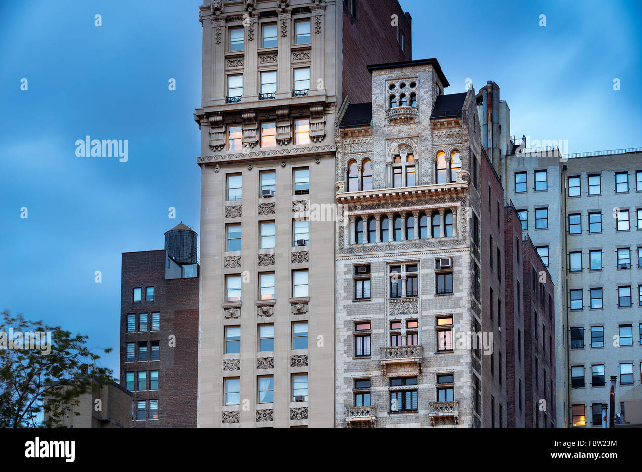 Banca della metropoli di edificio e Decker edificio con i suoi intricati facciata in cotto, Union Square, Manhattan New York City Foto Stock