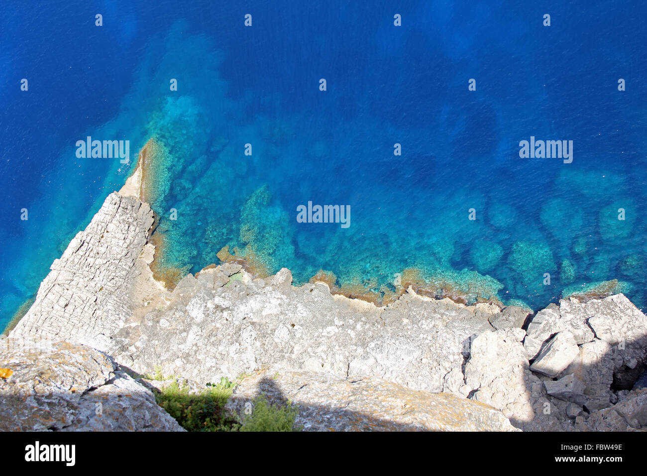 Vista in profondità sul cappuccio Formentor Foto Stock