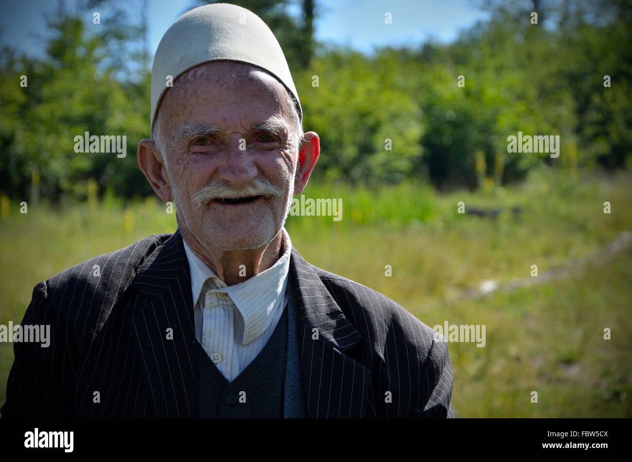 Dei kosovari di origine albanese. Balcani. La guerra. La pulizia etnica. Foto Stock