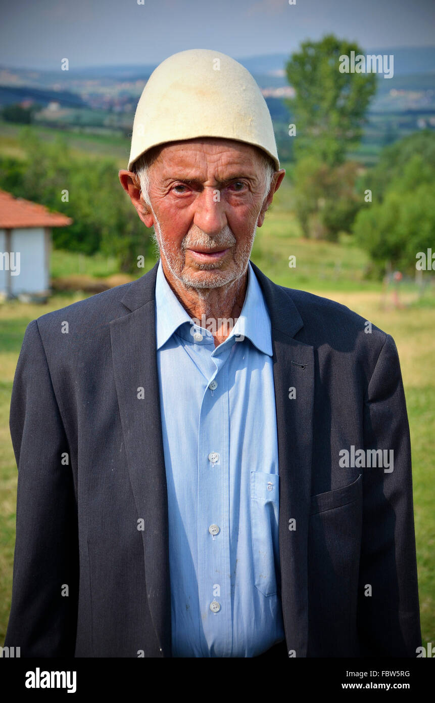 Dei kosovari di origine albanese. Balcani. La guerra. La pulizia etnica. Foto Stock