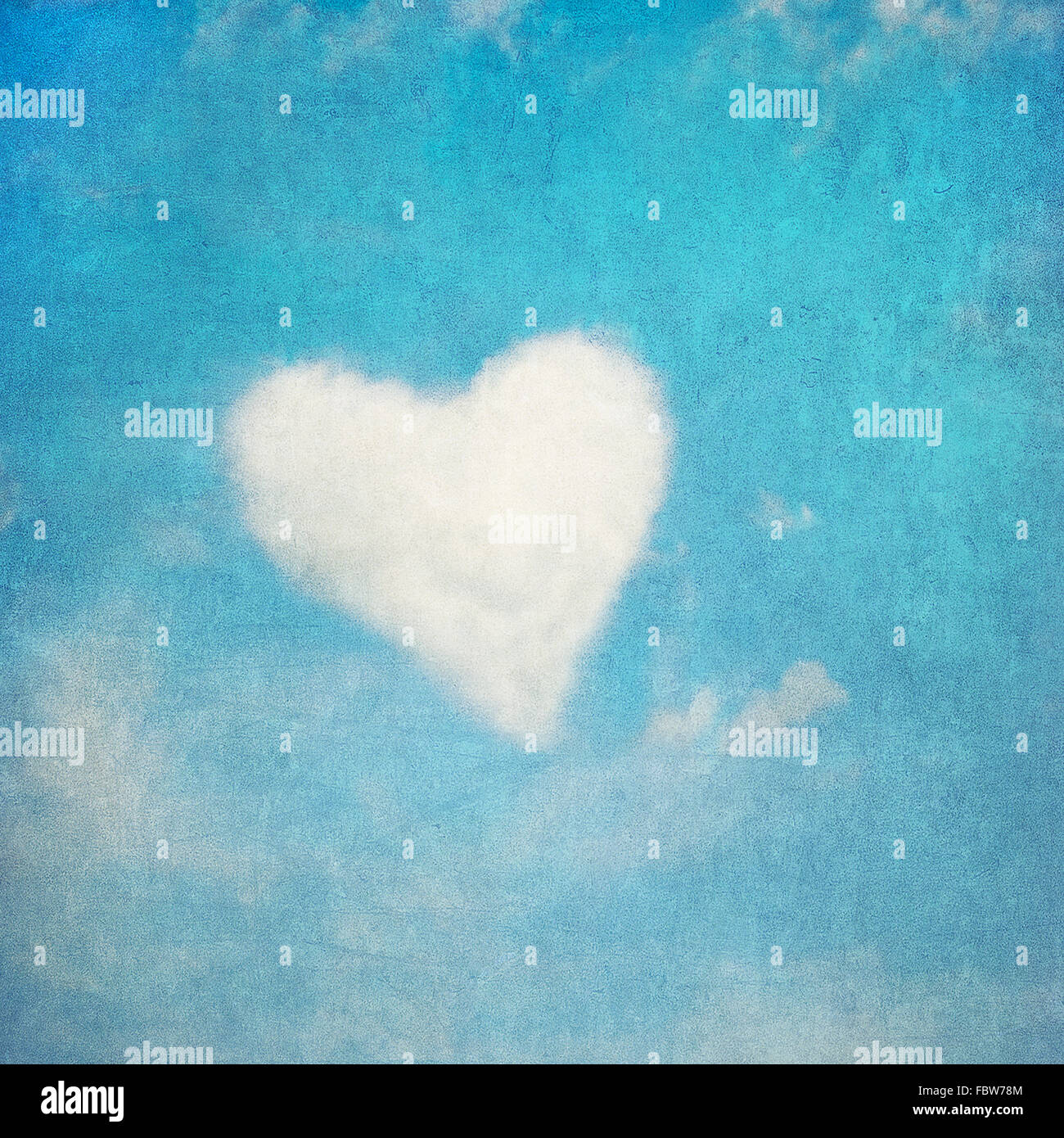 A forma di cuore, cloud San Valentino perfetto sfondo Foto Stock