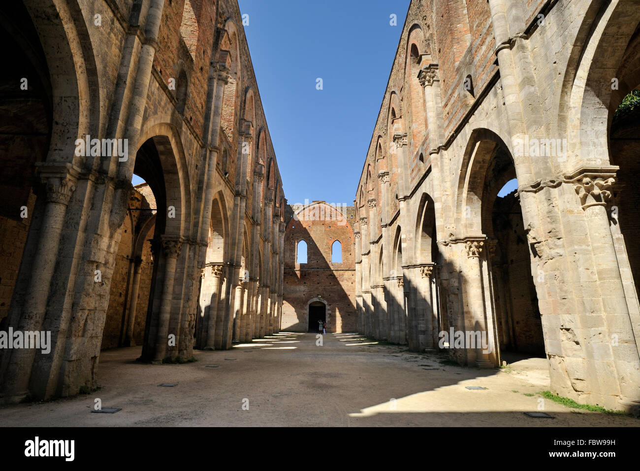 Abbazia di San Galgano, Toscana, Italia Foto Stock