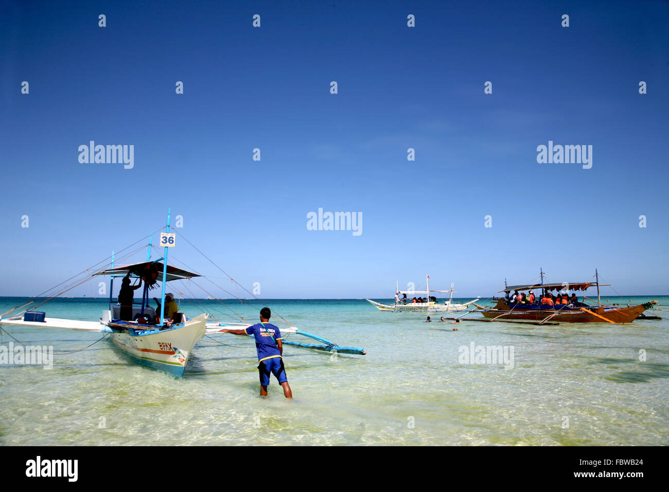 Filippine Boracay White Beach è una delle migliori spiagge del mondo Adrian Baker Foto Stock