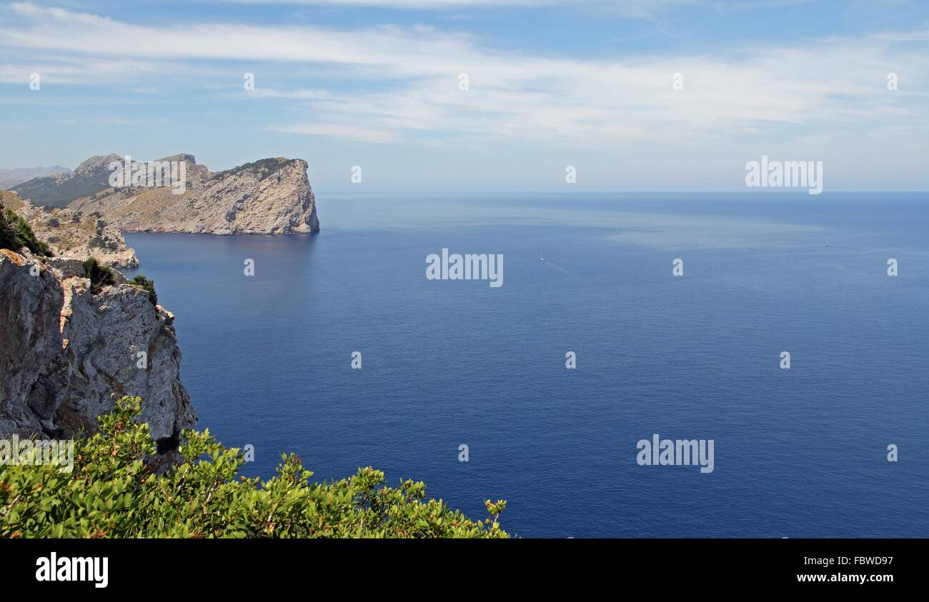 Cap Formentor e il mare Foto Stock