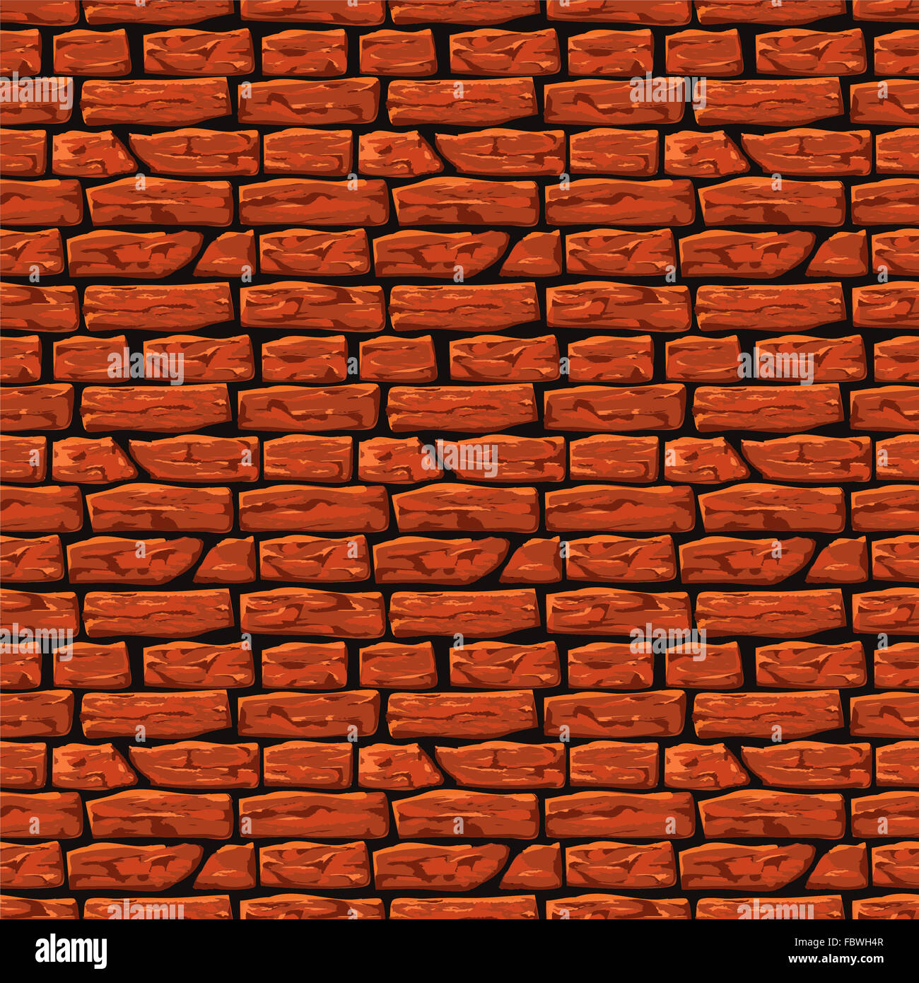 Muro di mattoni texture, vettoriale EPS8 illustrazione Foto Stock