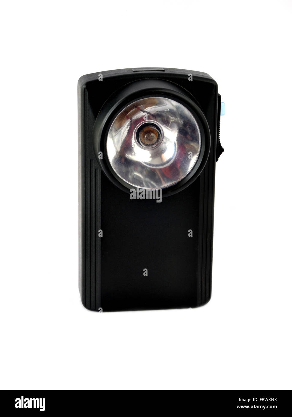 Torcia nero su sfondo bianco Foto Stock