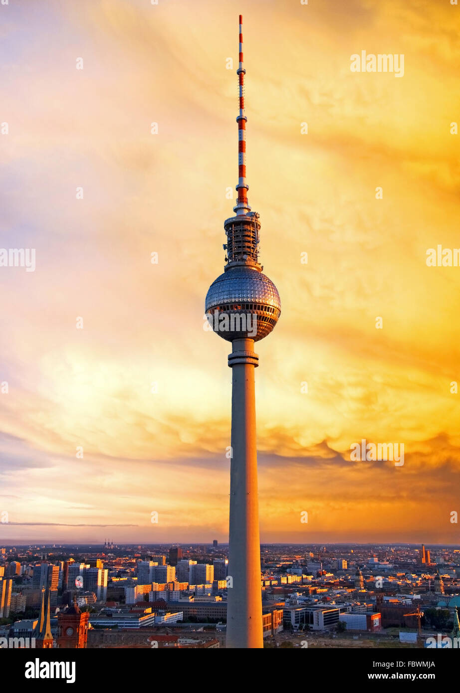 Berlino torre della televisione Foto Stock