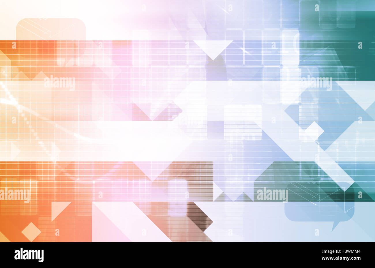 Rete di comunicazione come un concetto astratto Foto Stock