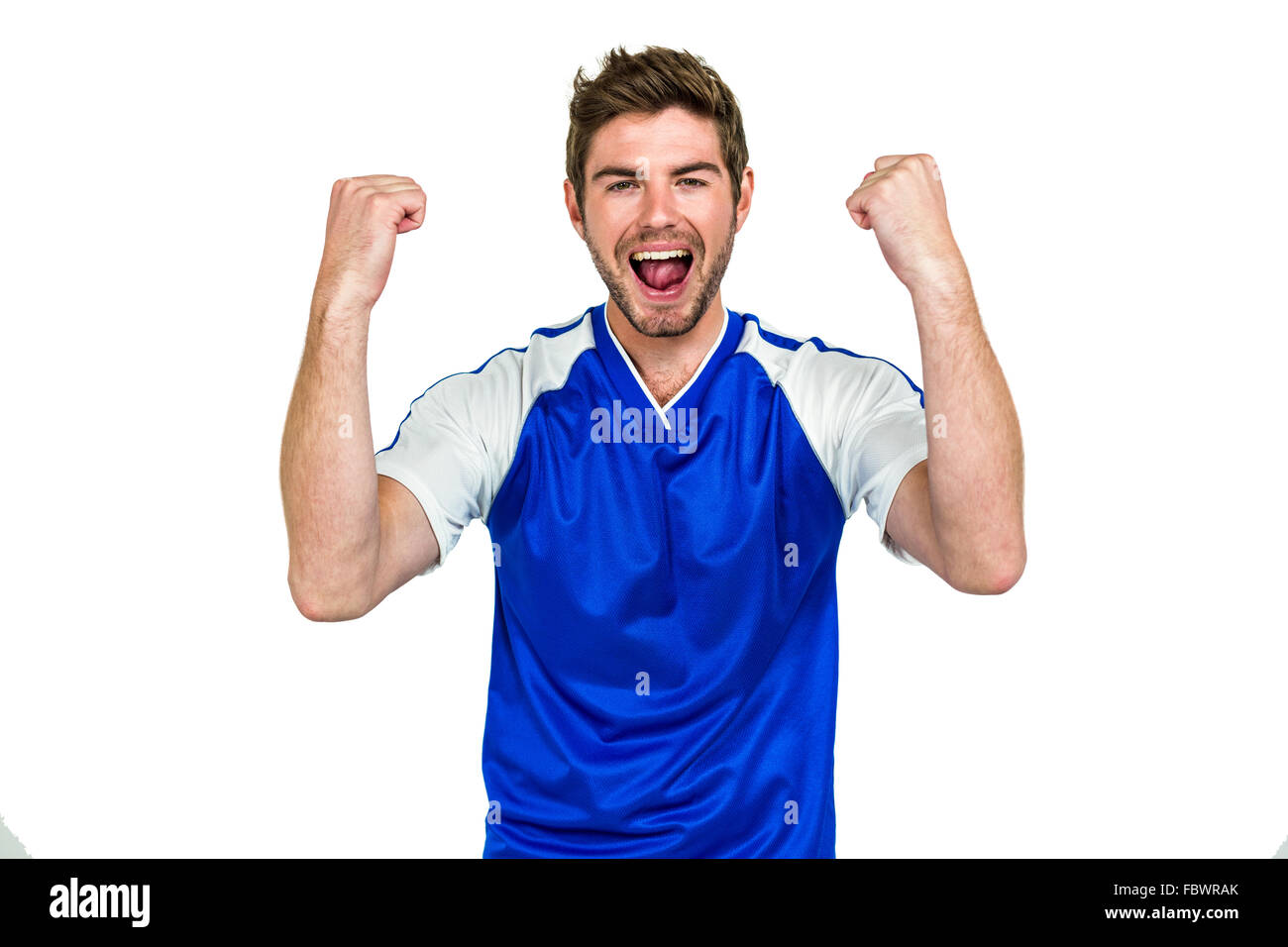 Ritratto di uomo con la bocca aperta Foto Stock