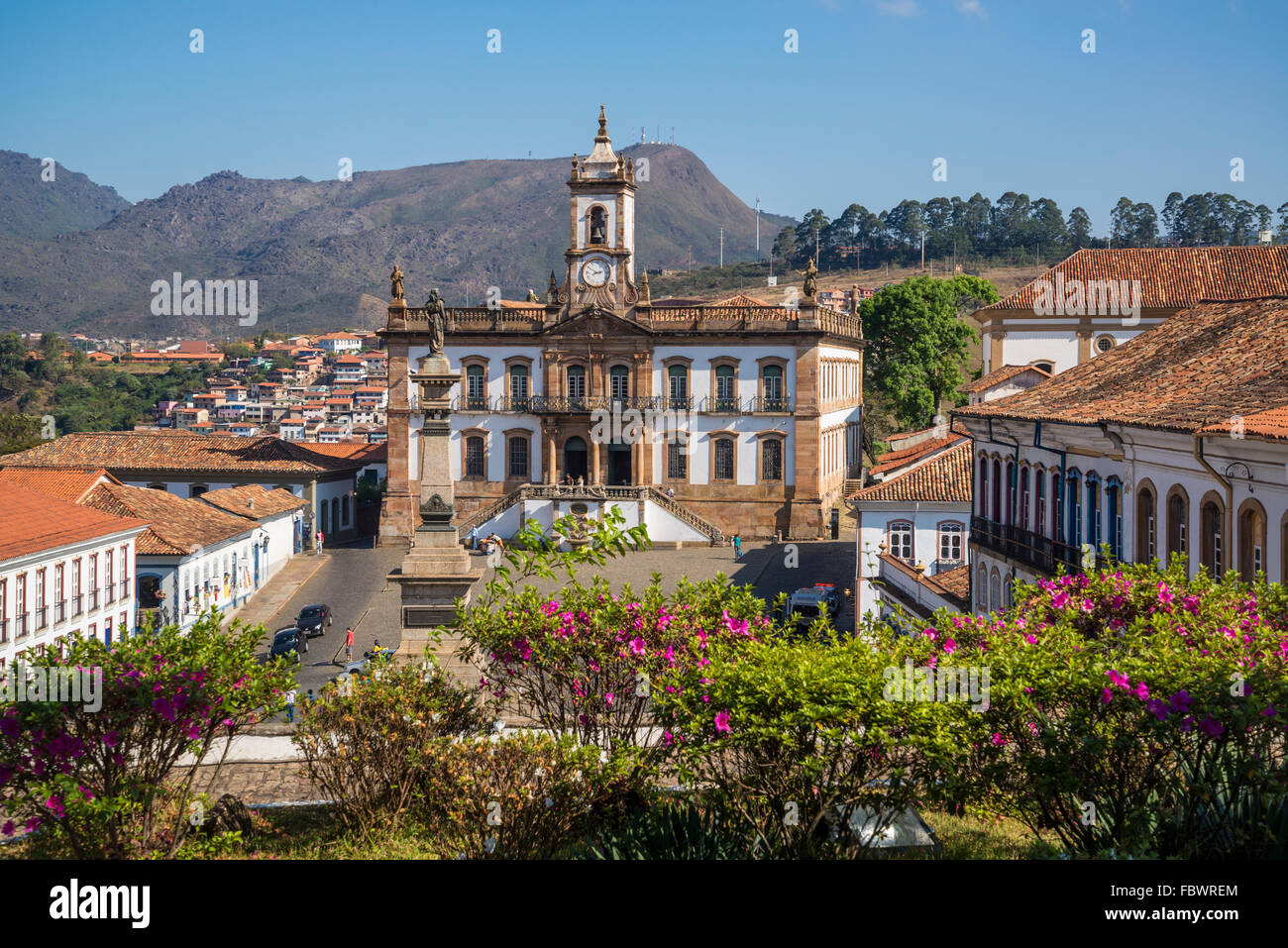 Museo di tradimento, Museu da Inconfidência, piazza Tiradentes, Ouro Preto, Minas Gerais, Brasile Foto Stock