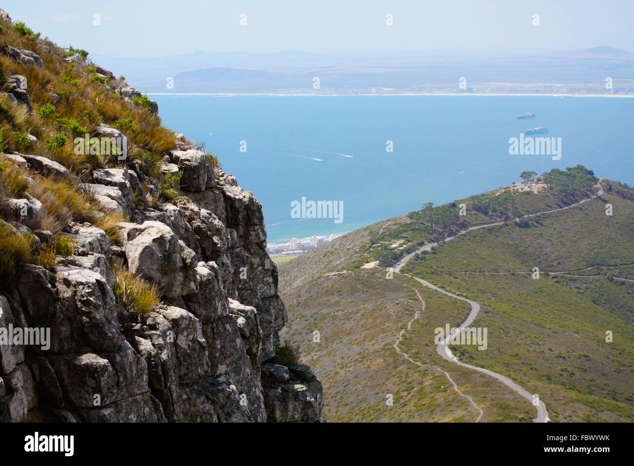 Vista dal Lions Head Montagna in Città del Capo Foto Stock
