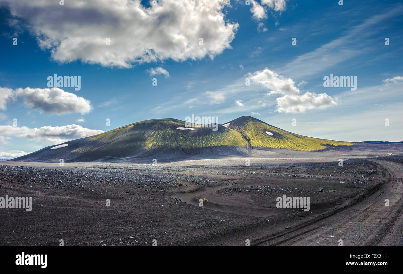 Scenic Area Altopiano di Landmannalaugar, Islanda Foto Stock