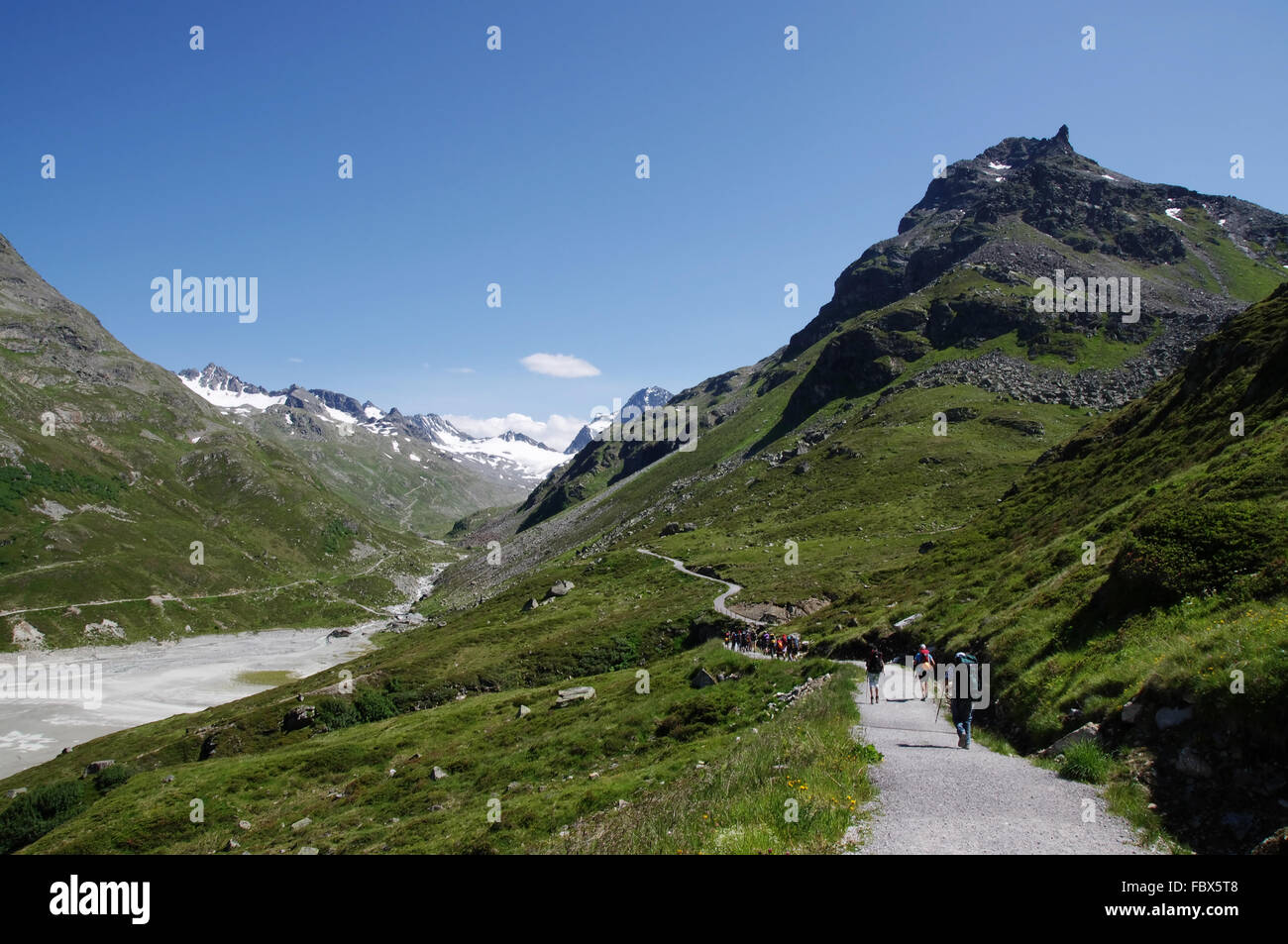 Silvretta Alpi escursione Foto Stock