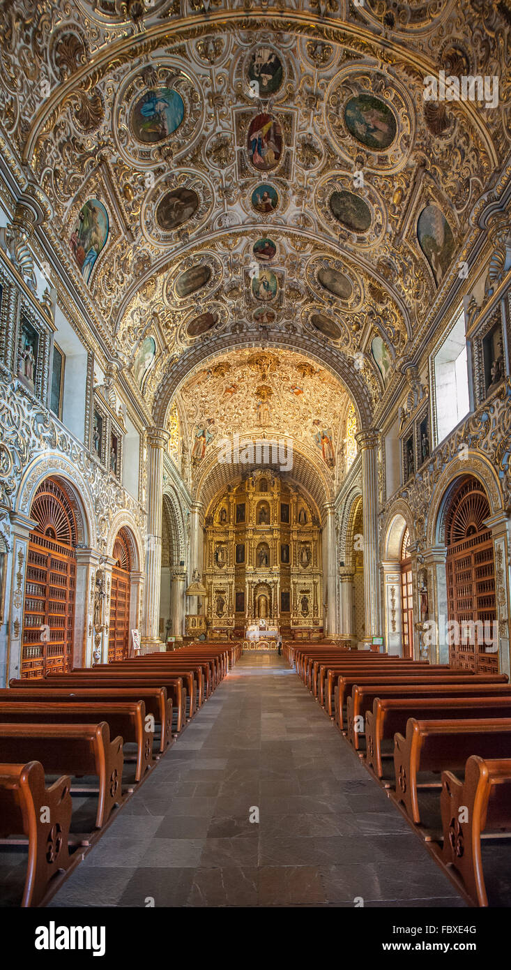 Chiesa di Santo Domingo de Guzman in Oaxaca, Messico Foto Stock