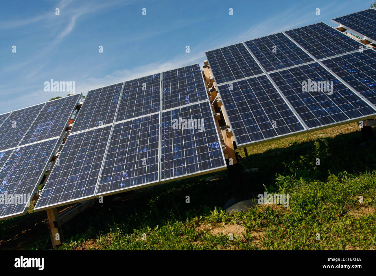 Pannelli solari, Repubblica Ceca fonte di energia alternativa Foto Stock
