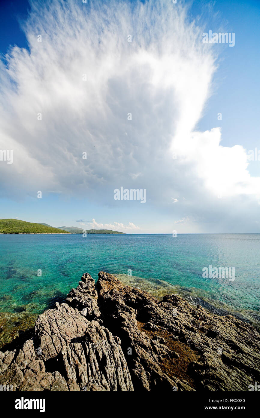 Spiaggia in Montenegro. Foto Stock