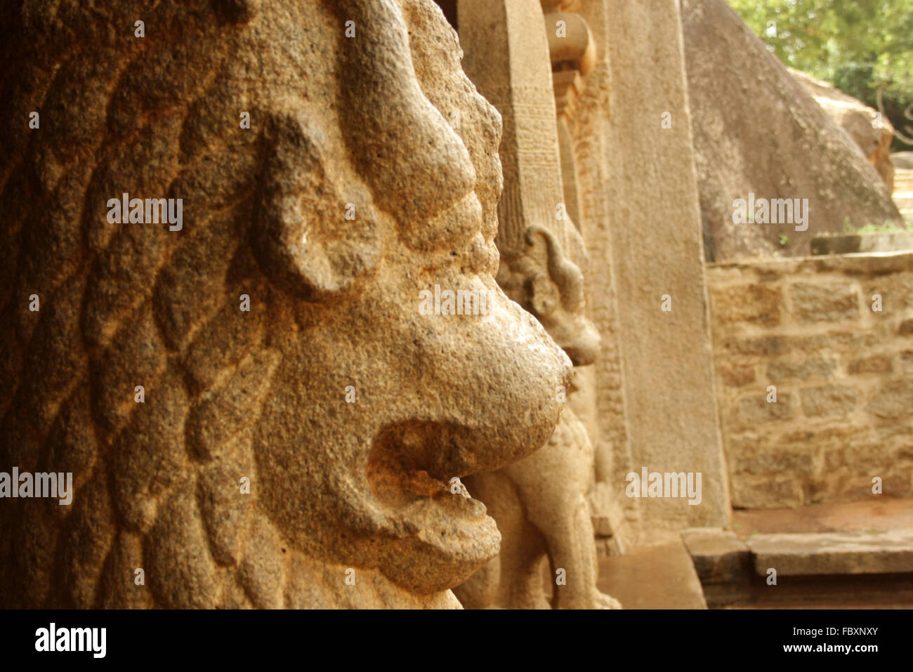 Varaha tempio nella grotta (anche Adivaraha tempio nella grotta) è un rock-cut tempio nella grotta si trova a Mamallapuram noto anche come Mahabalipuram Foto Stock
