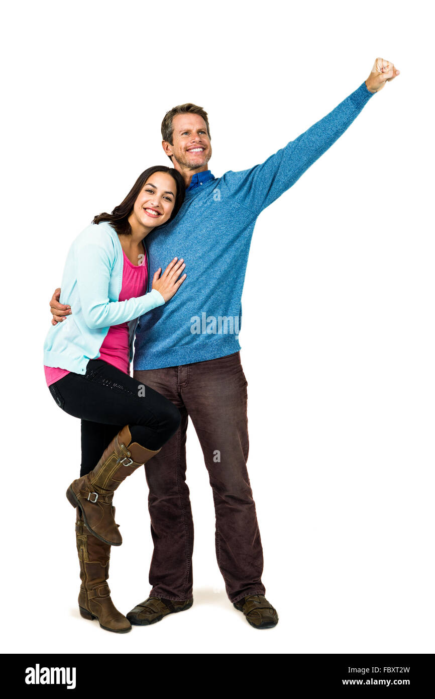 Felice l'uomo di successo con la fidanzata Foto Stock