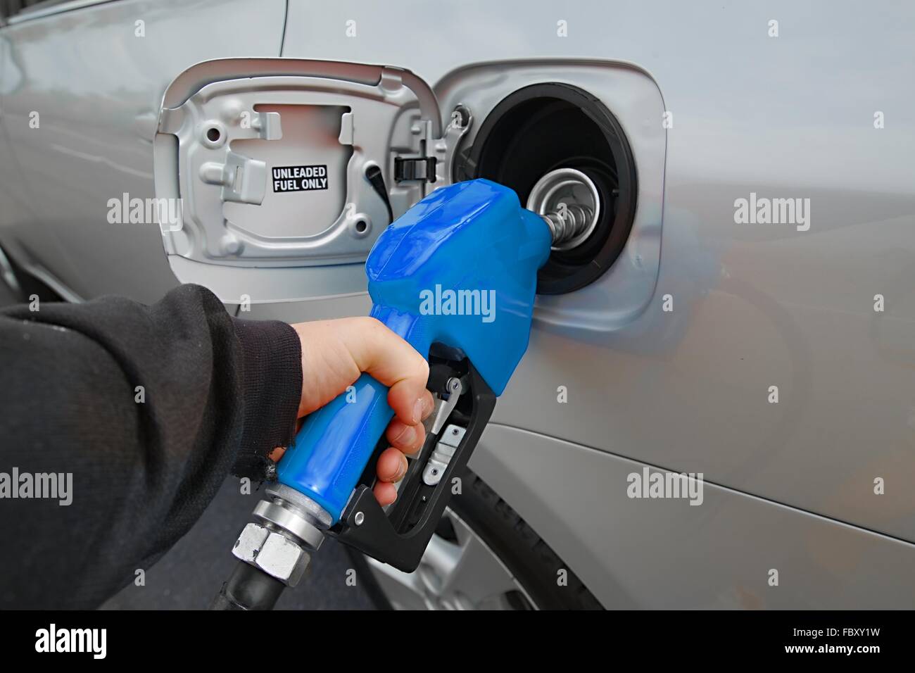 Ugello carburante rifornimento Foto Stock