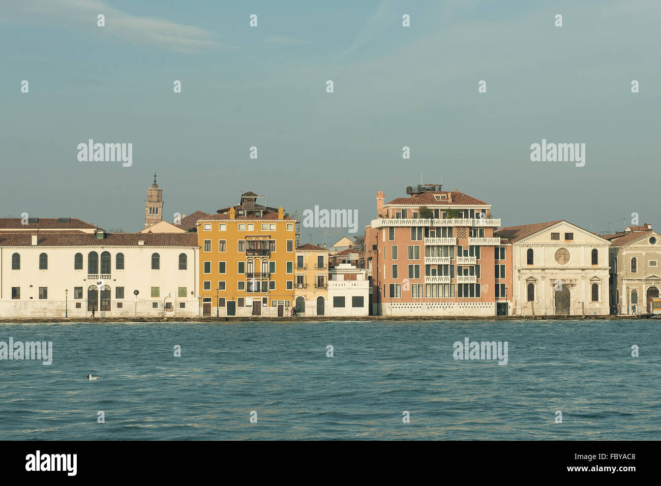 Una vista del canale della Giudecca in Venezia Foto Stock