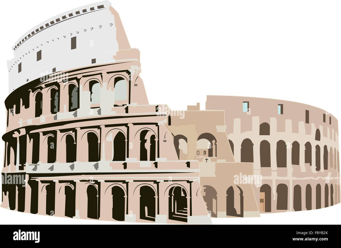 Il Colosseo a Roma, Italia Illustrazione Vettoriale