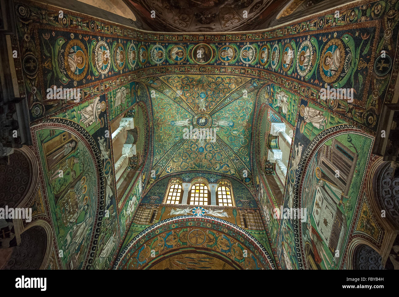 I mosaici della Basilica di San Vitale, Ravenna, Italia Foto Stock