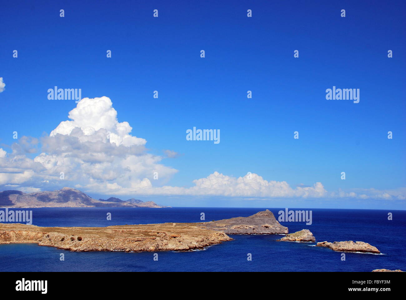 Lindos nell' isola di Rodi, Grecia Foto Stock