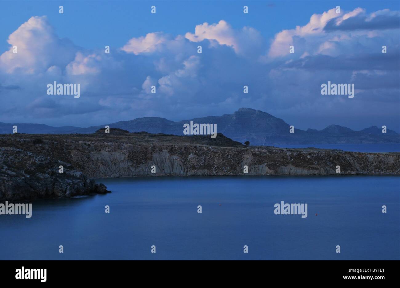 Lindos nell' isola di Rodi, Grecia Foto Stock