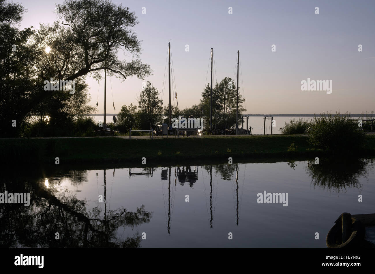 Refletions Steinhuder Meer Foto Stock