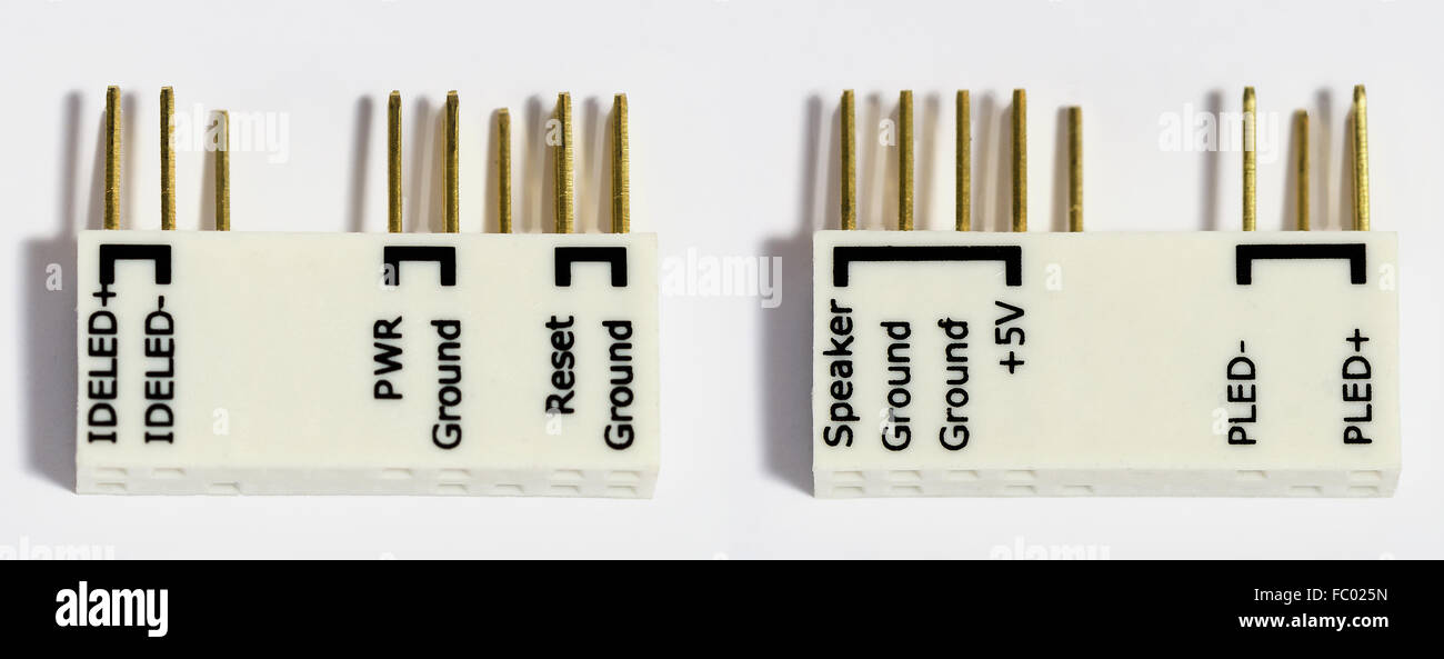 Connettore della scheda madre di un personal computer Foto Stock