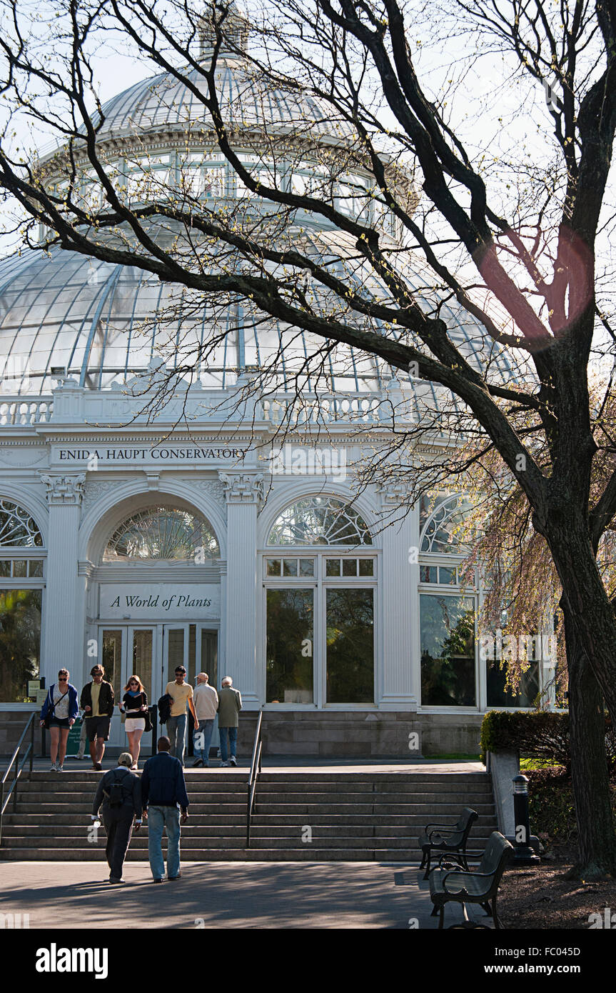 Il conservatorio Building a New York al Giardino Botanico. Foto Stock