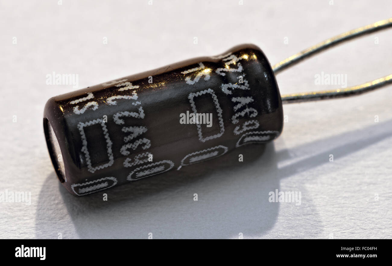 Parte elettronica condensatore Foto Stock
