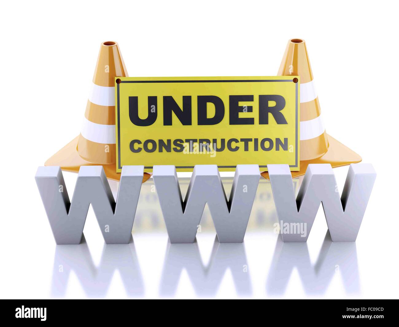 Sito web in costruzione concept. 3d illustratio Foto Stock