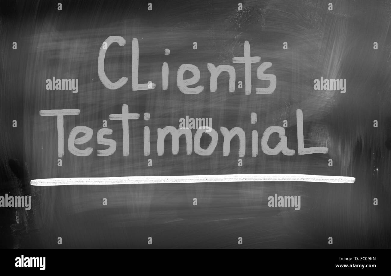 I clienti Testimonial del concetto Foto Stock