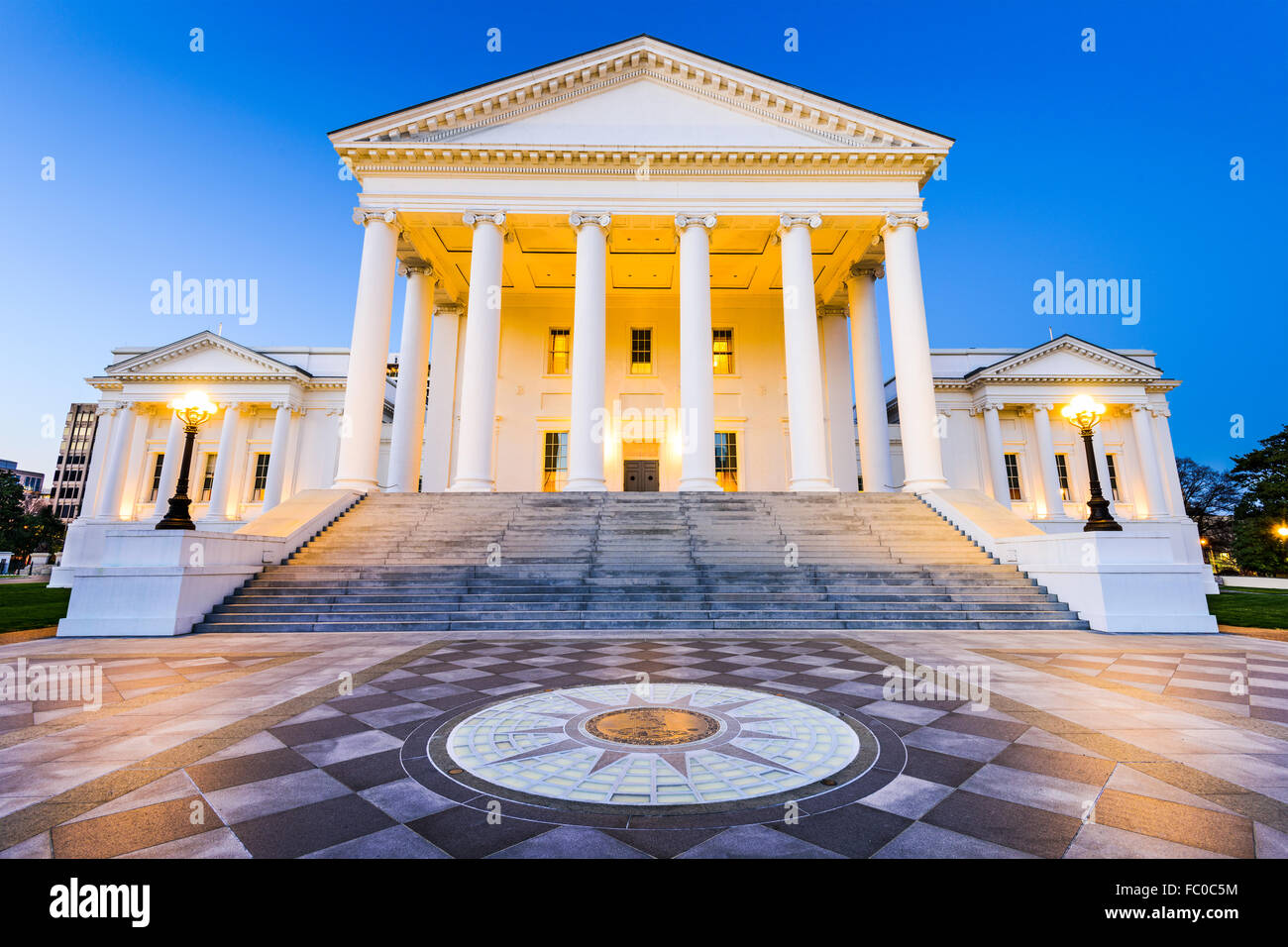 Virginia State Capitol a Richmond, Virginia, Stati Uniti d'America. Foto Stock