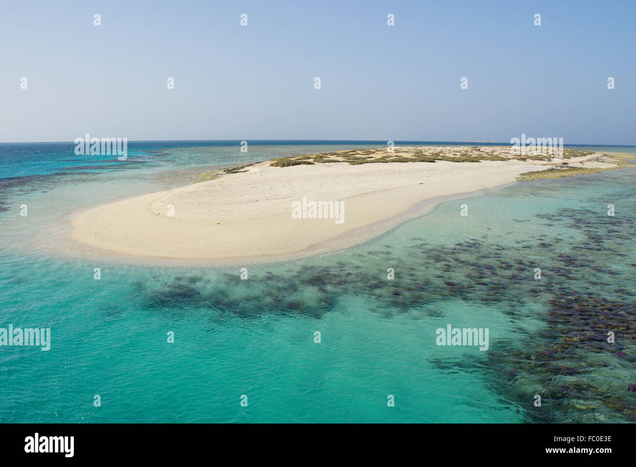 Atollo di incantevoli isole qulaan in Mar Rosso Foto Stock