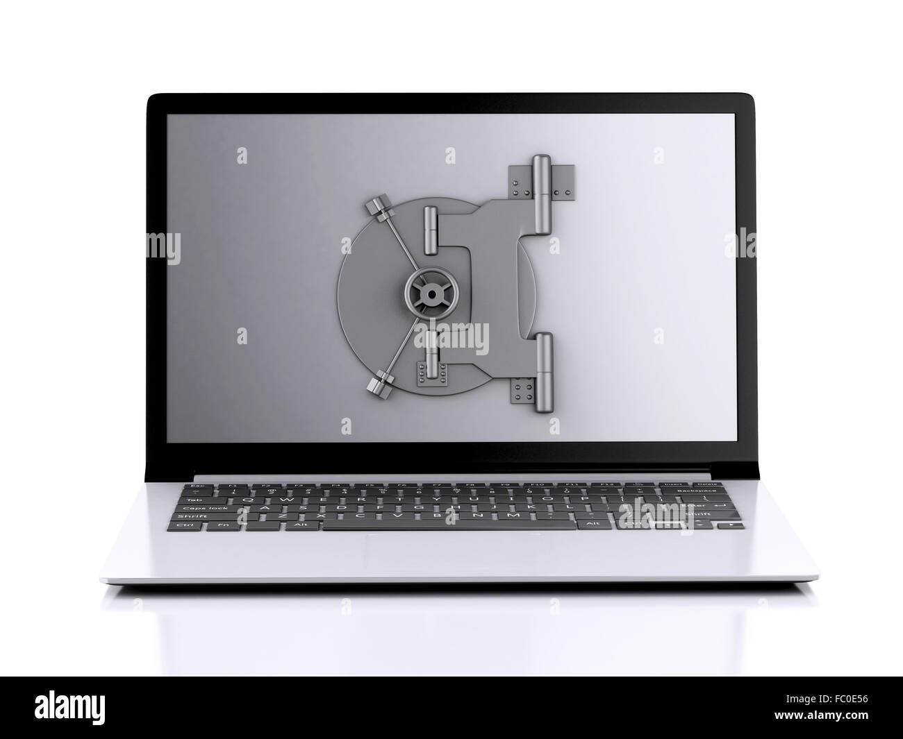 Abstract secure portatile. Sicurezza dei dati concetto. Foto Stock