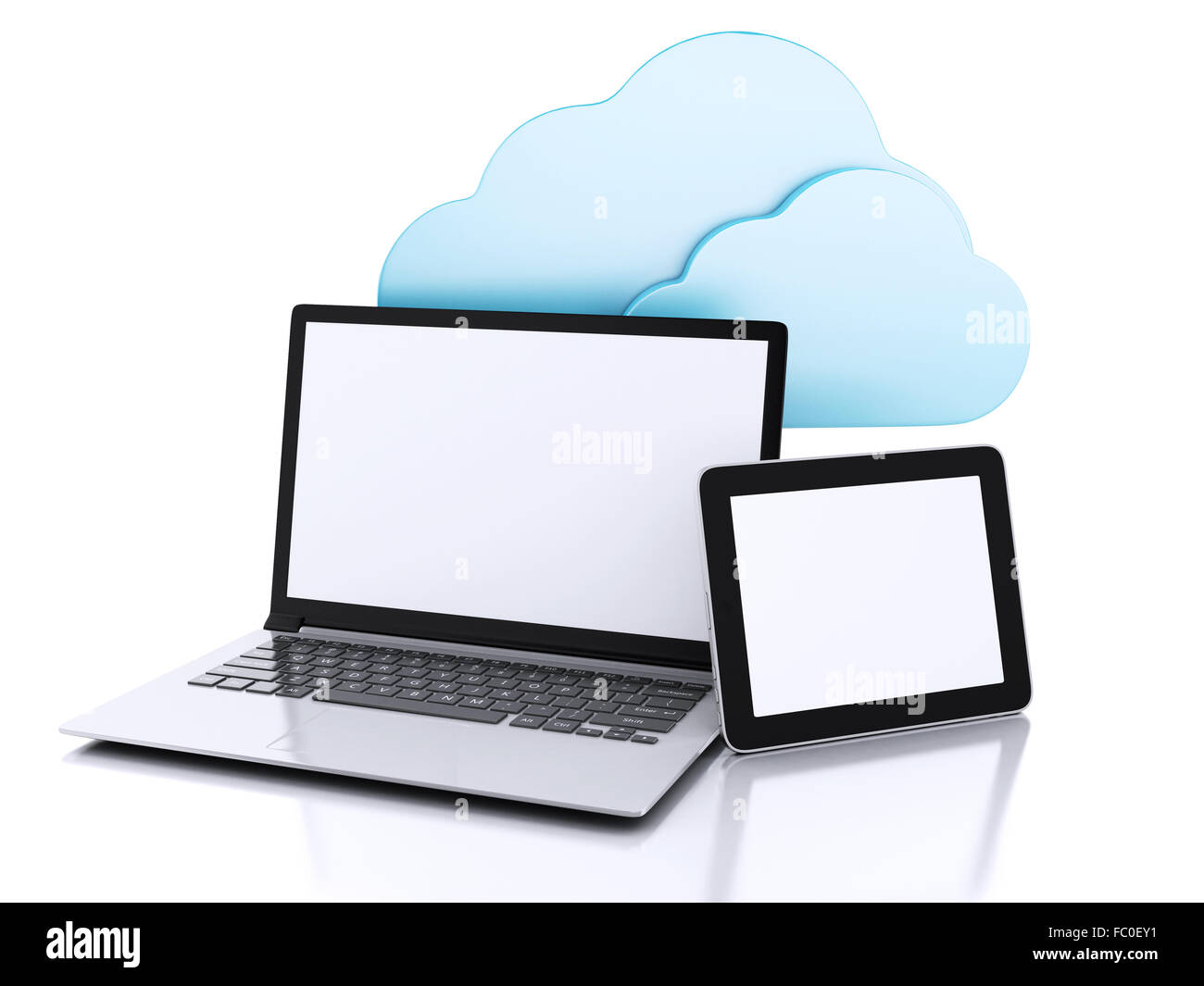 Pc laptop e tablet. Il cloud computing concept Foto Stock